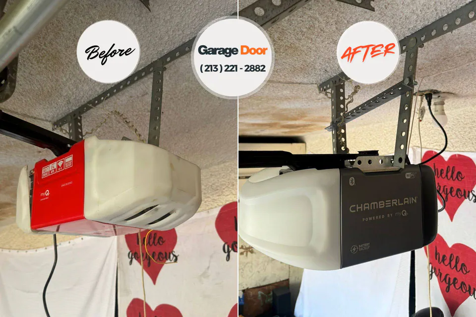 Before and after: garage door repair Vinings, GA
